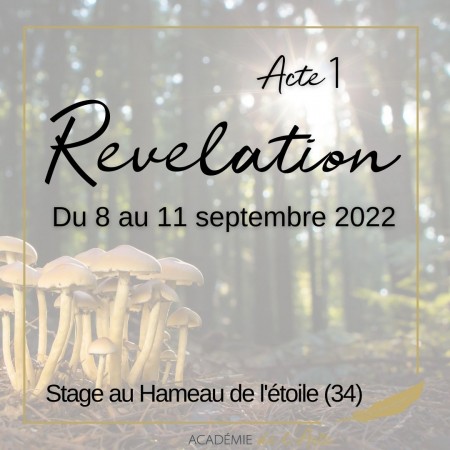 Stage Révélation - Acte 1 - Du 8 au 11 septembre 2022