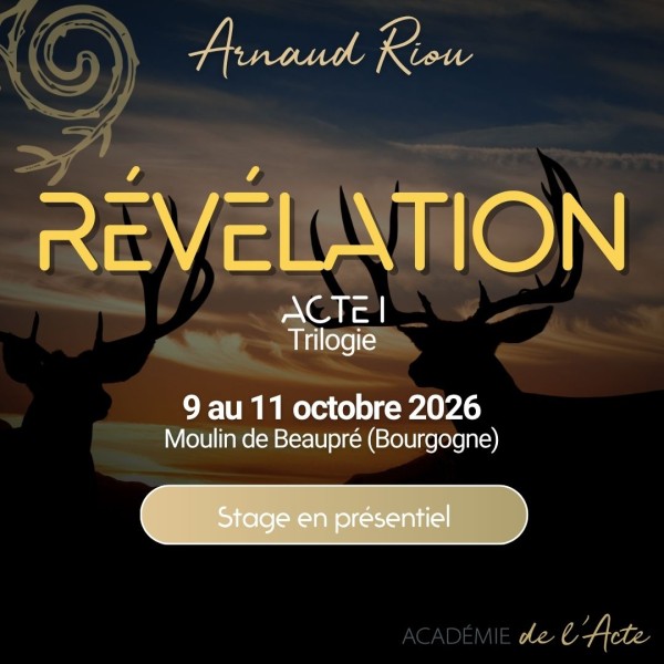 Stage d'Arnaud Riou - Révélation : tomber le masque et révéler le diamant de notre véritable nature